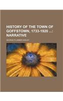 History of the Town of Goffstown, 1733-1920