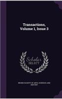 Transactions, Volume 1, Issue 3