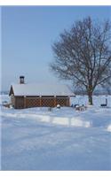 Cottage in a Winter Forest Journal: 150 page lined notebook/diary