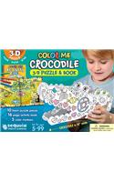 Color Me Crocodile: 3D Puzzle and Book