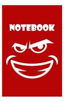 Red Evil Smiling Notebook Gift: Lined Notebook / Journal Gift, 120 Pages, 6x9, Soft Cover, Matte Finish