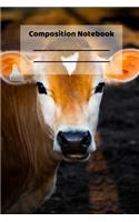 Composition Notebook: Highland Cow Brown Bull Farmer Notebook or Journal