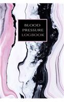 Blood Pressure Logbook: White Black Pink Marble Swirl Matte Softcover Keep Track of Blood Pressure - Monitor Your Blood Pressure and Stay Healthy - 6" x 9" - 101 Pages(1 Blood Pressure Logbooks)