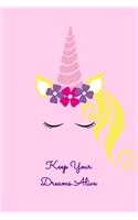 Keep Your Dreams Alive: Dot Grid Notebook, Dotted Journal Pages For Notes, Bullet Planner Or Organizer For Cute Flower Unicorn Lovers, Horse Girls And Riding Enthusiasts (6