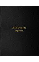 Child Custody Logbook: Record diary for custody battles and visitation rights Make note, log and track communication with this divorce notebook Black leather print design