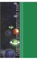 Planet Space Composition Book: Cool Solar System Pattern 6 X 9 College Ruled Paper Notebook, Appreciation, Quote Journal or Diary Unique Inspirational Gift for Friend or Teacher, 