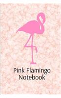 Pink Flamingo Notebook: Girls Diary Journal, 6x9" medium width lined pages, composition book