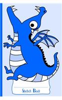 Blue Hungry Dragon Sketch Book