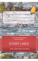 Story Lines - Create Your Own Story Activity Book, Plan Write and Illustrate: Unleash Your Imagination, Write Your Own Story, Create Your Own Adventure with Over 16 Templates Beach Deck Red