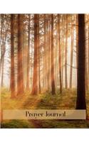 Prayer Journal: Forest Sunrise Christian Notebook