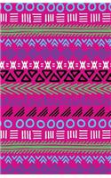 Bullet Journal Tribal Art Pattern Pink: 162 Numbered Pages with 150 Dot Grid Pages, 6 Index Pages and 2 Key Pages in Easy to Carry 5.5 X 8.5 Size.