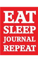 Bullet Dot Grid Journal - Eat Sleep Journal Repeat (Red): 150 page 8" x 10" Dot Grid Journal: Blank Diary, Dot Grid Bullet Planner(12 Eat Sleep Journal Repeat Journals)