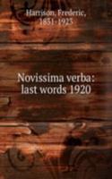 Novissima verba