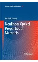 Nonlinear Optical Properties of Materials