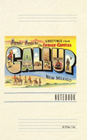 Vintage Lined Notebook Greetings from Gallup, New Mexico