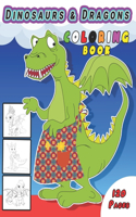 Dinosaur and Dragon Coloring Book