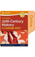 Complete 20th Century History for Cambridge Igcse: Online Student Book