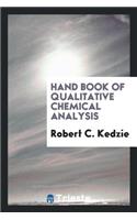 Hand Book of Qualitative Chemical Analysis, Selected & Arranged for the Students of the State ...