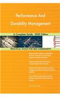 Performance And Durability Management A Complete Guide - 2020 Edition