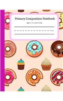 Donut Party: K-2 Composition Notebook, Draw And Write Journal For Kids With Picture Space And Dotted Midline (Large)