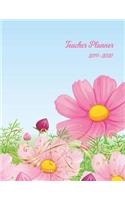 Teacher Planner: Lesson Organizer: Teacher Agenda For Class Organization and Planning - Weekly and Monthly Academic Year (July - August) - Pink Daisy Cosmos Bipinnat