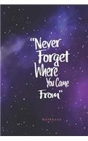 Never Forget Where You Came From Notebook