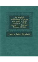 An English Anthology of Prose and Poetry (14th Century - 19th Century)