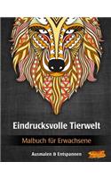 Eindrucksvolle Tierwelt: Malbuch für Erwachsene