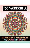 100 Wonderful Different Mandalas Coloring Book