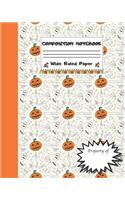 Composition Notebook Wide Ruled Paper: Creepy Notebook - Scary Monsters Themed Journal - Fun Gift for Girls Boys Teens Teachers & Students - Blank Lined Workbook for Work or School. Hallo