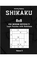 Shikaku Puzzle Book: 8x8: 256 Medium Difficulty Logic Puzzles: Volume 5: Activity Book For Adults - Perfect Gift for Puzzle Lovers