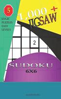 1,000 + sudoku jigsaw 6x6: Logic puzzles easy levels(5 Jigsaw Sudoku)