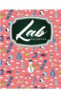 Lab Notebook: Lab Journal Log Book with Graph Paper / Grid Paper for Student, Research, College, Hypotheses, Experiments and Initial Analysis, Cute Winter Skiing (6 Lab Note Book)