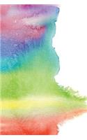 Journal: Rainbow Watercolor 6x9 Lined Journal Notebook 200 Pages