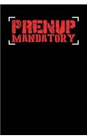 Prenup Mandatory: Black, Red Design, Blank College Ruled Line Paper Journal Notebook for Ladies and Guys. (Valentines and Sweetest Day 6 X 9 Inch Composition Book: Jo
