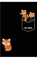 Red Panda: 120 Pages 6 X 9 Inches Journal - Blank Cookbook for Foodies, Chefs and Cooks