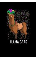 Llama Gras: Blank Lined Journal