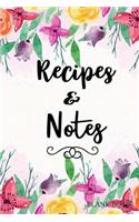 Blank Book Recipes & Notes