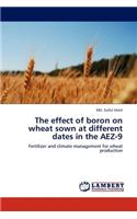 Effect of Boron on Wheat Sown at Different Dates in the Aez-9