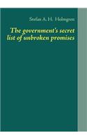 government's secret list of unbroken promises