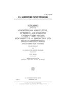 U.S. agriculture export programs