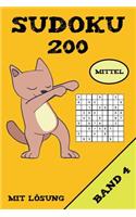Sudoku 200 Mittel Mit Lösung Band 4: Puzzle Rätsel Heft, 9x9, 2 Rätsel pro Seite