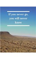 If You Never Go, You Will Never Know