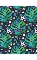 Notebook: Chic Cover Design with Watercolor Tropical Plants ... for School, College, Work, Business Notes, Personal Journaling, Planning, Hand Lettering... Pe