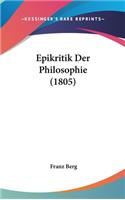 Epikritik Der Philosophie (1805)