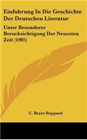 Einfuhrung in Die Geschichte Der Deutschen Literatur