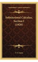 Infinitesimal Calculus, Section I (1920)