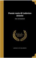 Poesie Varie Di Lodovico Ariosto