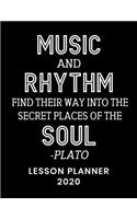 Lesson Planner: 2020 Weekly and Monthly Lesson Organizer for Music Teachers with Inspirational Quote on Black and White Cover - Teacher Agenda for Class Planning an(27 2020 Teacher Planners)