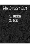 My Bucket List 1. Beer 2. Ice